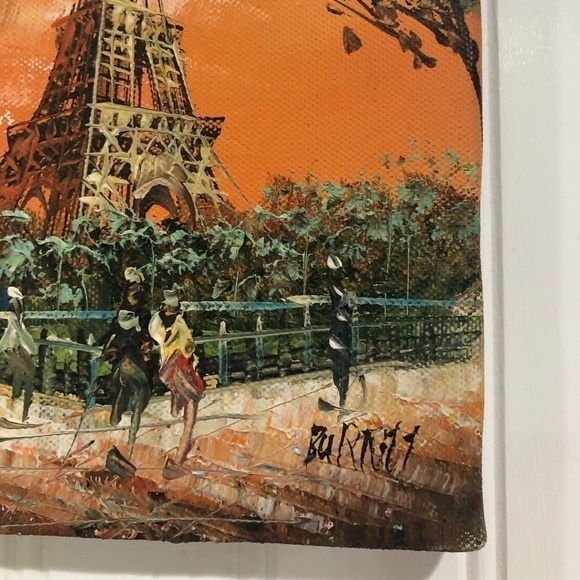 ORIGINAL Set of 2 Paintings "Eiffel Tower", Signed - Picture 8 of 10